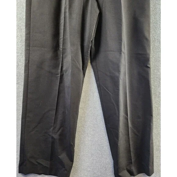 Theory Wool Blend Wide Leg Clean Terena K Pants Women's 12 Black Zip Fly Closure - Picture 3 of 15